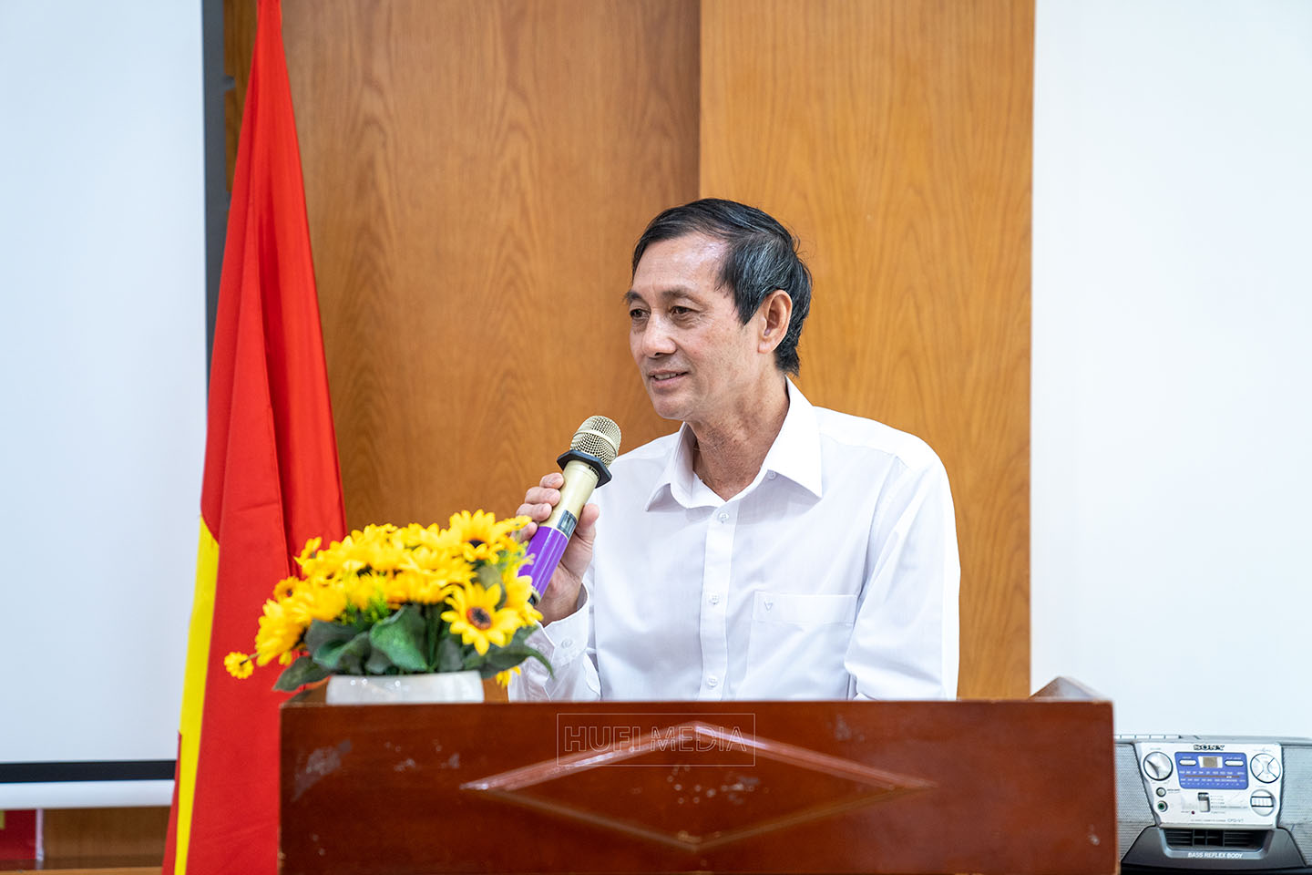 Ông Đặng Văn Khoa – UV TW Mặt Trận tổ quốc Việt Nam – Chủ tịch HANE phát biểu