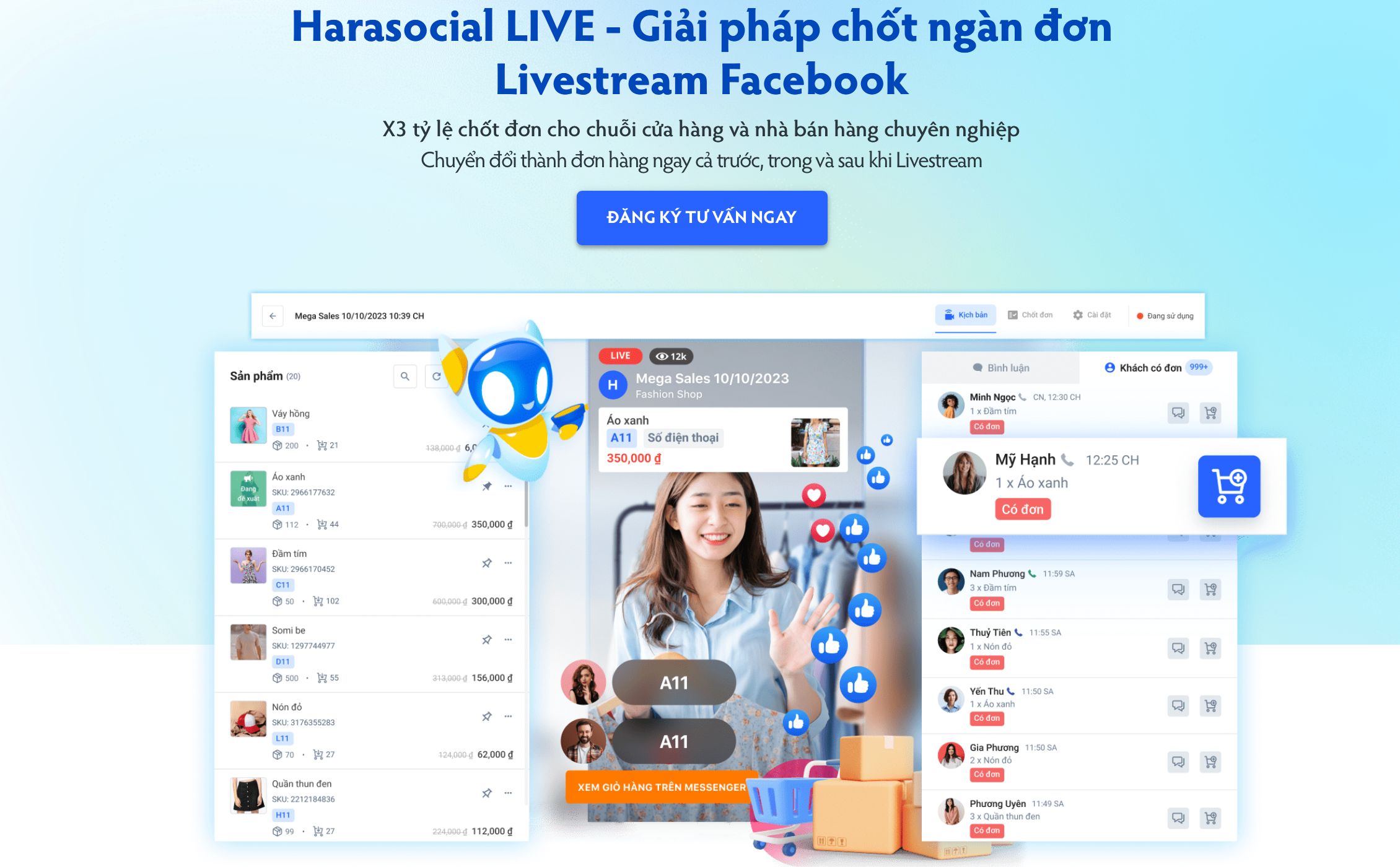 Harasocial Live - Giải pháp chốt ngàn đơn livestream Facebook